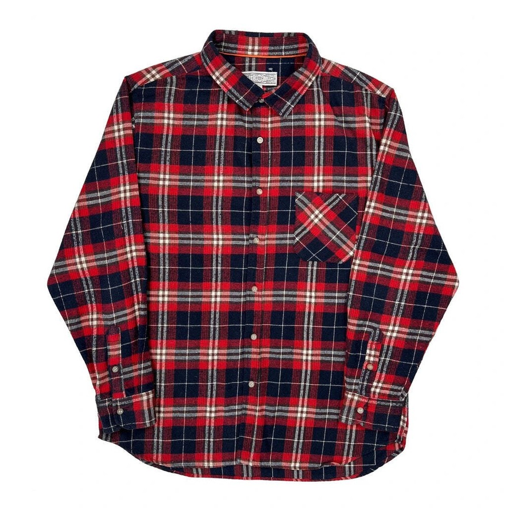 Poler Stuff Checked Flannel Shirt - Large Red Cotton