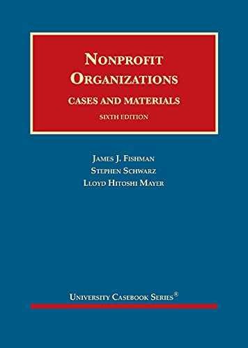 Nonprofit Organizations, - Hardcover, by Fishman James; Schwarz - Very Good d