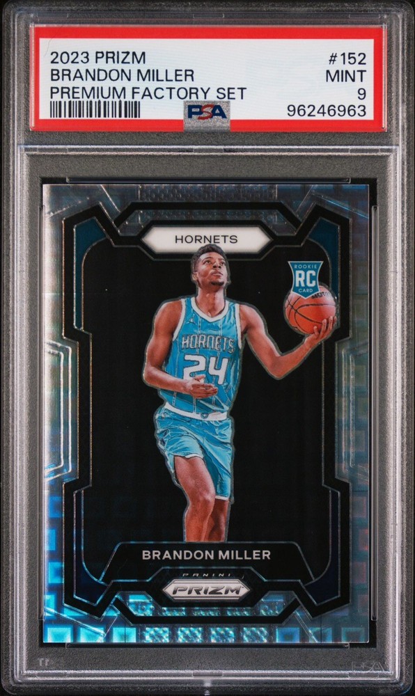 2023 Panini Prizm Brandon Miller Rookie Pandora /150 Premium Factory Set PSA 9