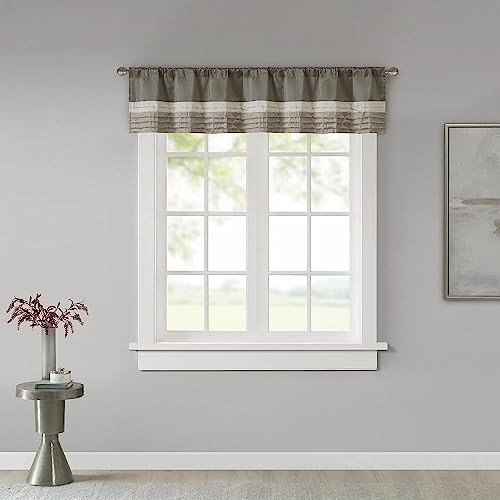 Amherst 50x18 Single Panel Faux Silk Rod Pocket Curtain Natural