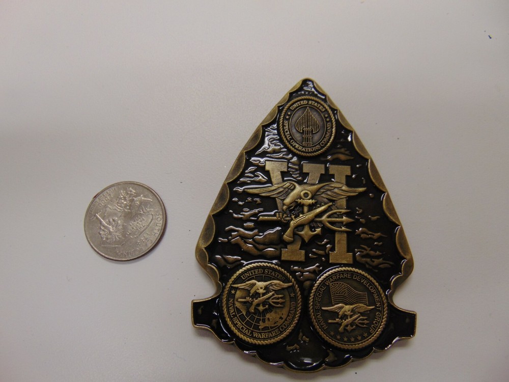 US Navy SEAL Team Six Special Operations Challenge Coin The Tribe Large Design
