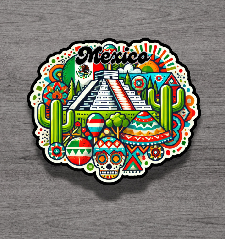 Mexico Fridge Magnet or Laptop Sticker