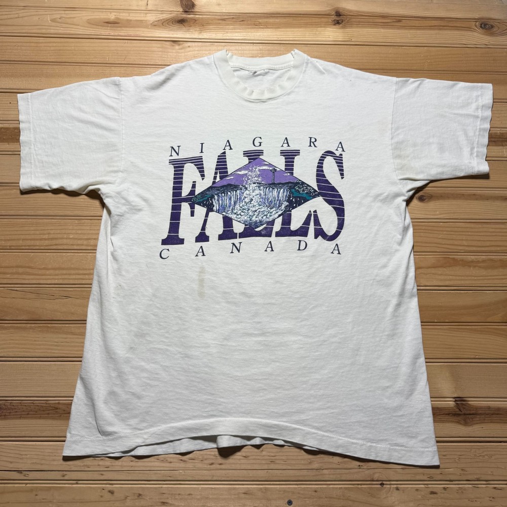 Vintage 90s Niagara Falls Canada Single Stitch Graphic Souvenir T-Shirt - Large