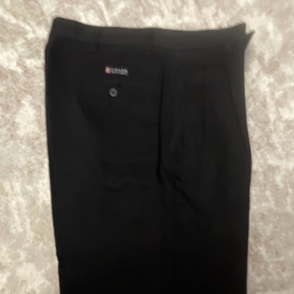 Chaps Ralph Lauren Men's Black Cotton Twill Casual Pants Regular Fit Pockets