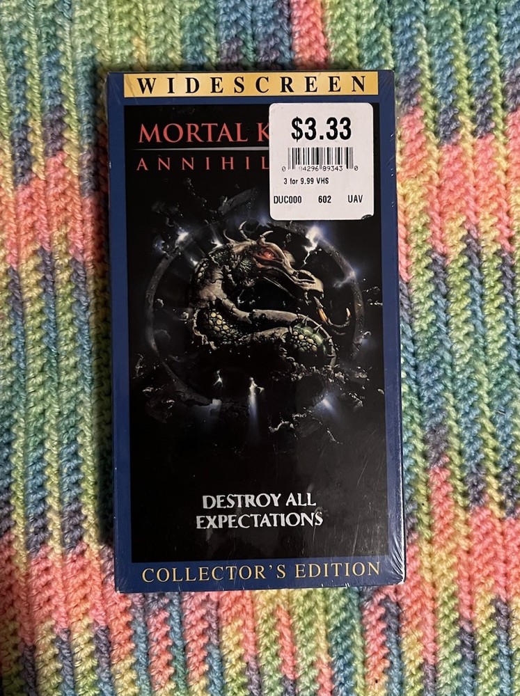 Mortal Kombat Annihilation (1998) Factory Sealed VHS, Collectors Edition, Rare