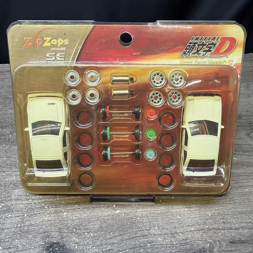 INITIAL D Zip Zaps Micro RC Cars SE Special Edition Tuner Upgrade Kit White NIB