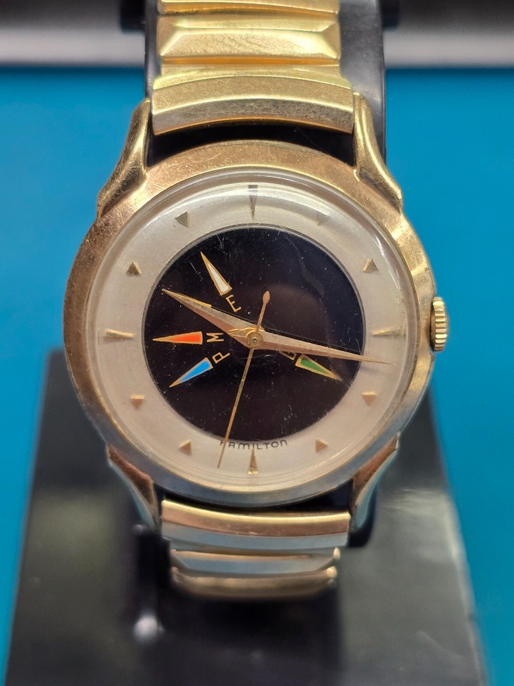 Rare Hamilton 17j Cross Country Multi Time Zone Gold Filled Wristwatch / Repair