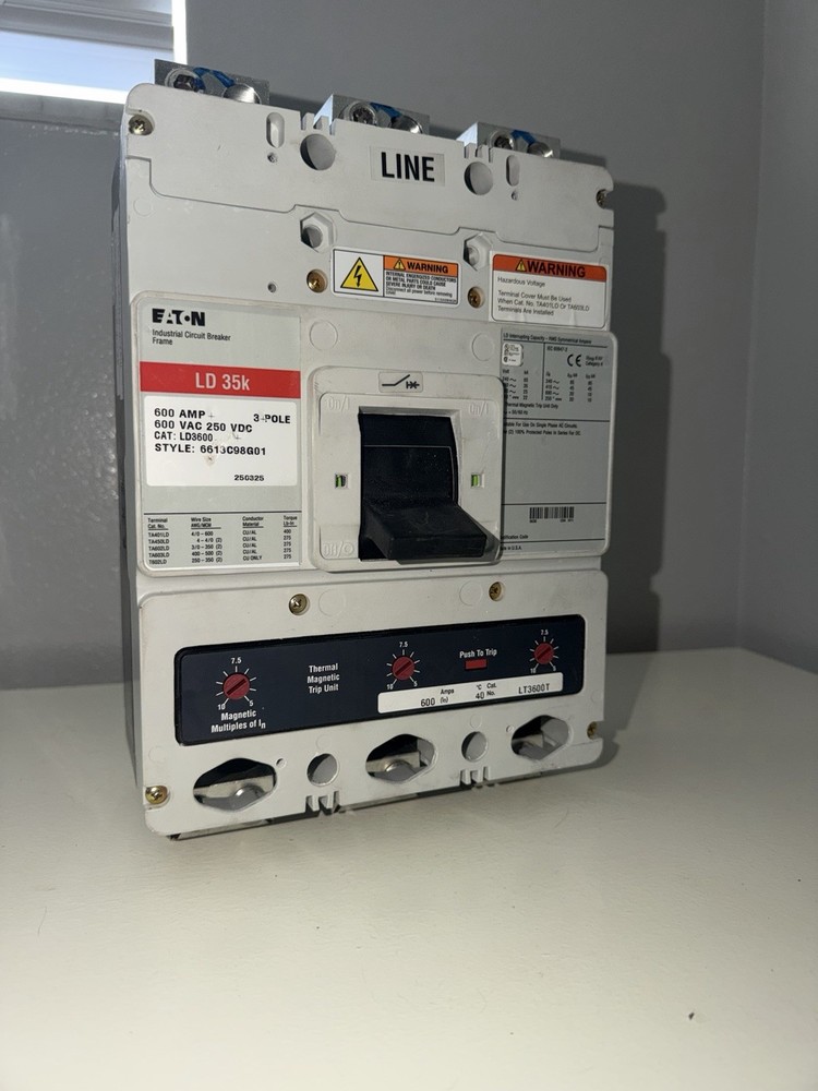 Eaton LD35k LD3600 Industrial Circuit Breaker 600V 3-Pole