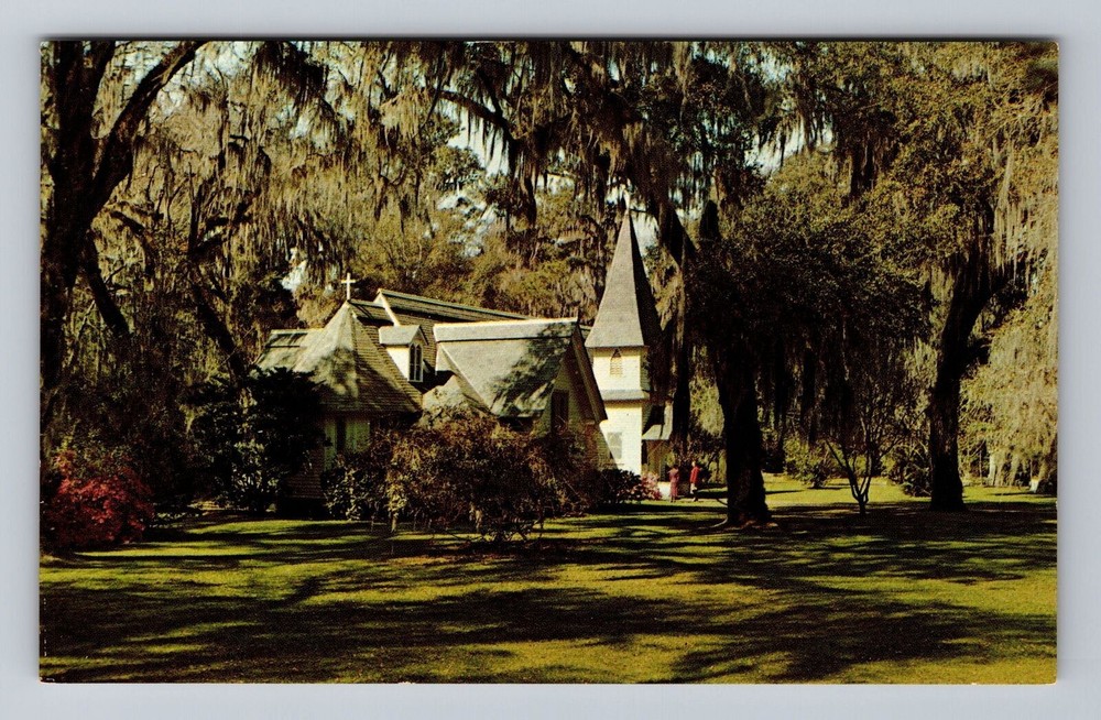 St Simons Island GA-Georgia Christ Church Frederica Vintage Postcard