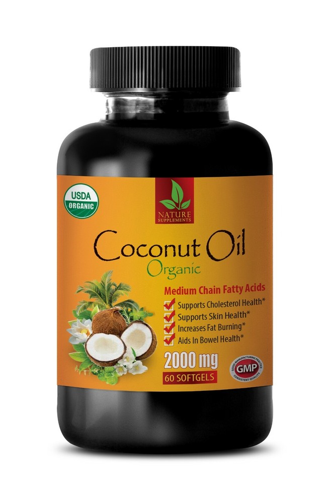 Organic Coconut Oil for Metabolism & Energy Boost - Natural Body Oil 1B  