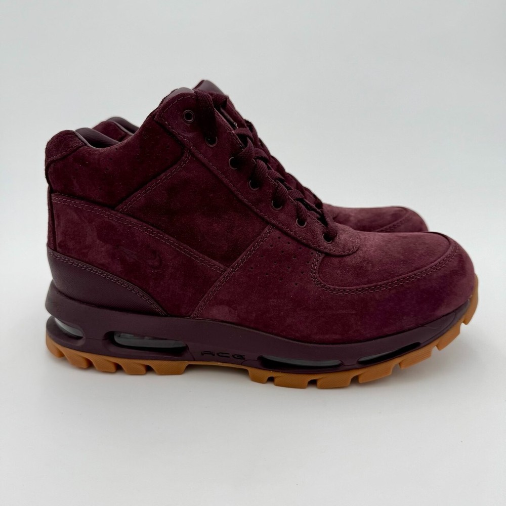 Nike Air Max Goadome ACG Mens Size 11 Burgundy Leather Hiking Boots