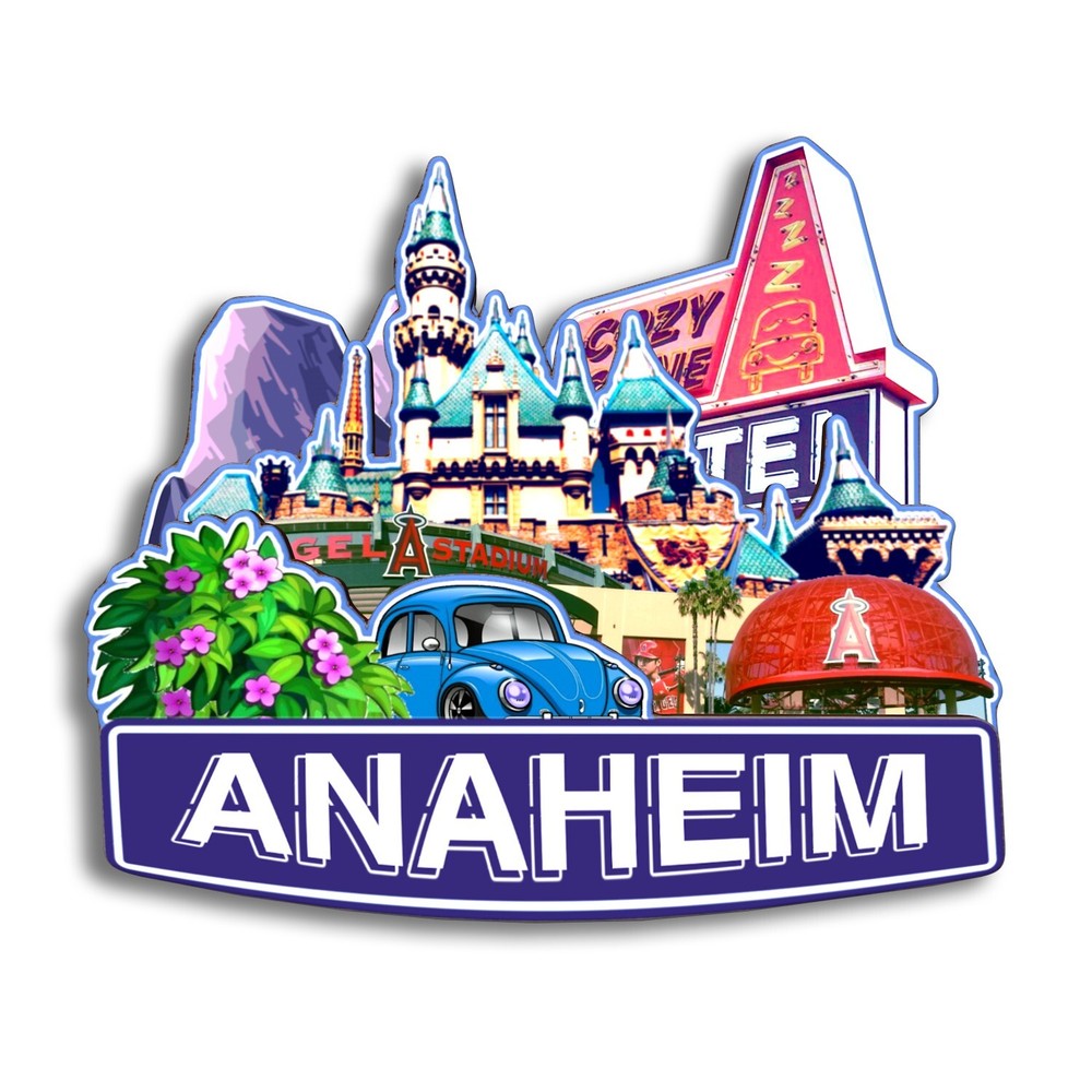 Anaheim California USA Refrigerator magnet 3D travel souvenirs wood craft