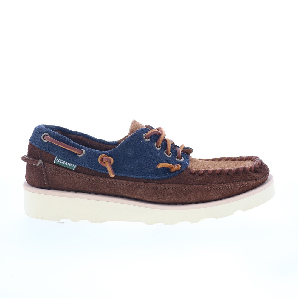 Sebago Cayuga 751142W-A1S Womens Brown Suede Loafers & Slip Ons Boat Shoes