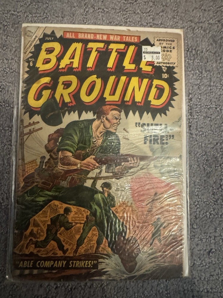Battle Ground #6 (1950s) War Comic – Charlton Comics – Vintage Comic Book