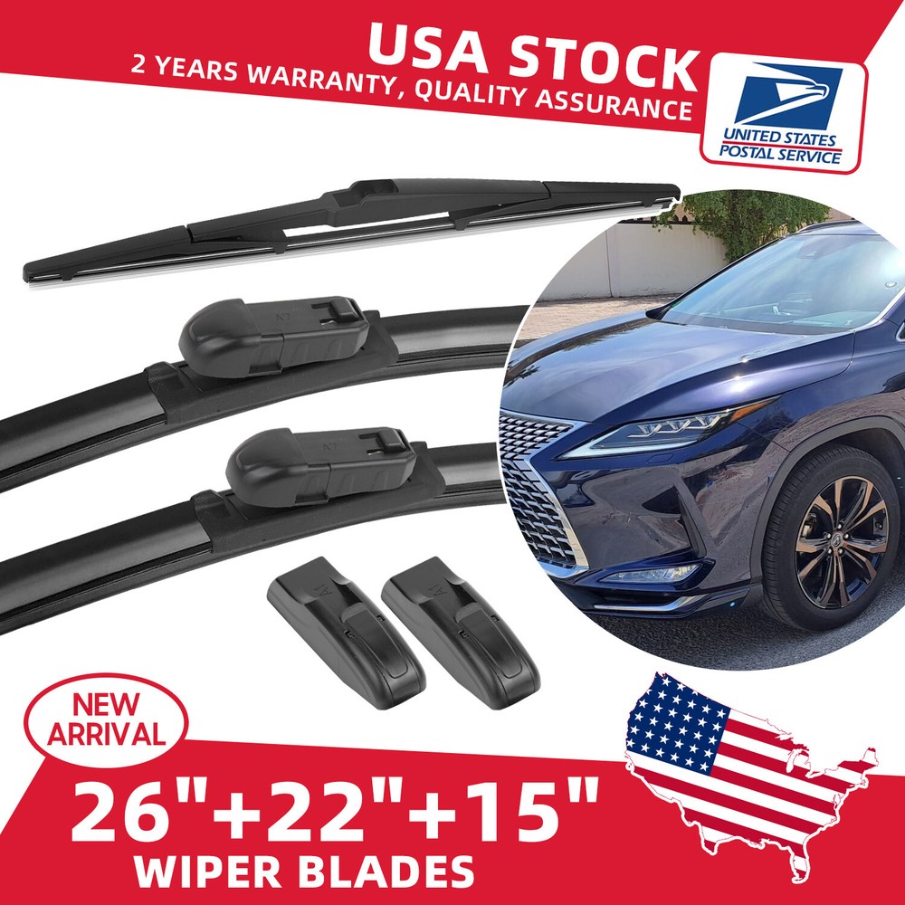 2009-2016 Toyota Venza OEM Front Wiper Blades Set 26+22+15 Inches