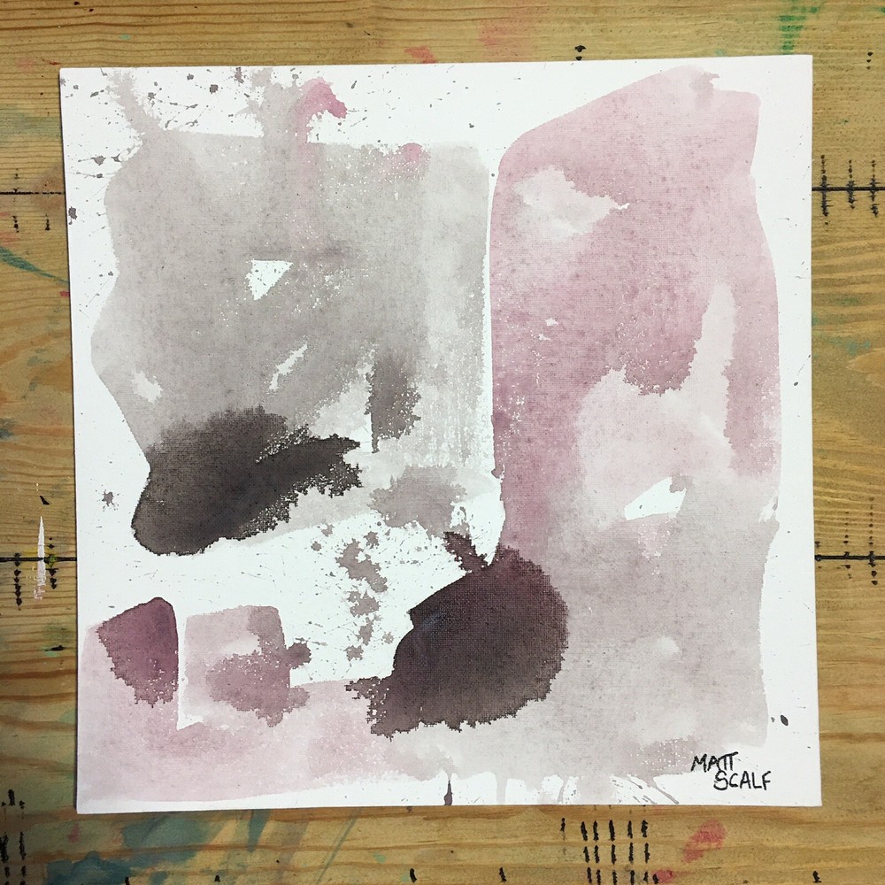 Matt Scalf 12x12 Canvas Panel Abstract Expressionism Modern Contemporary Signed