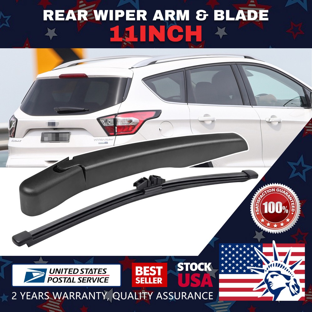 Waterproof 11-Inch Super Clean Rear Wiper Blade Arm Set OEM Replacement