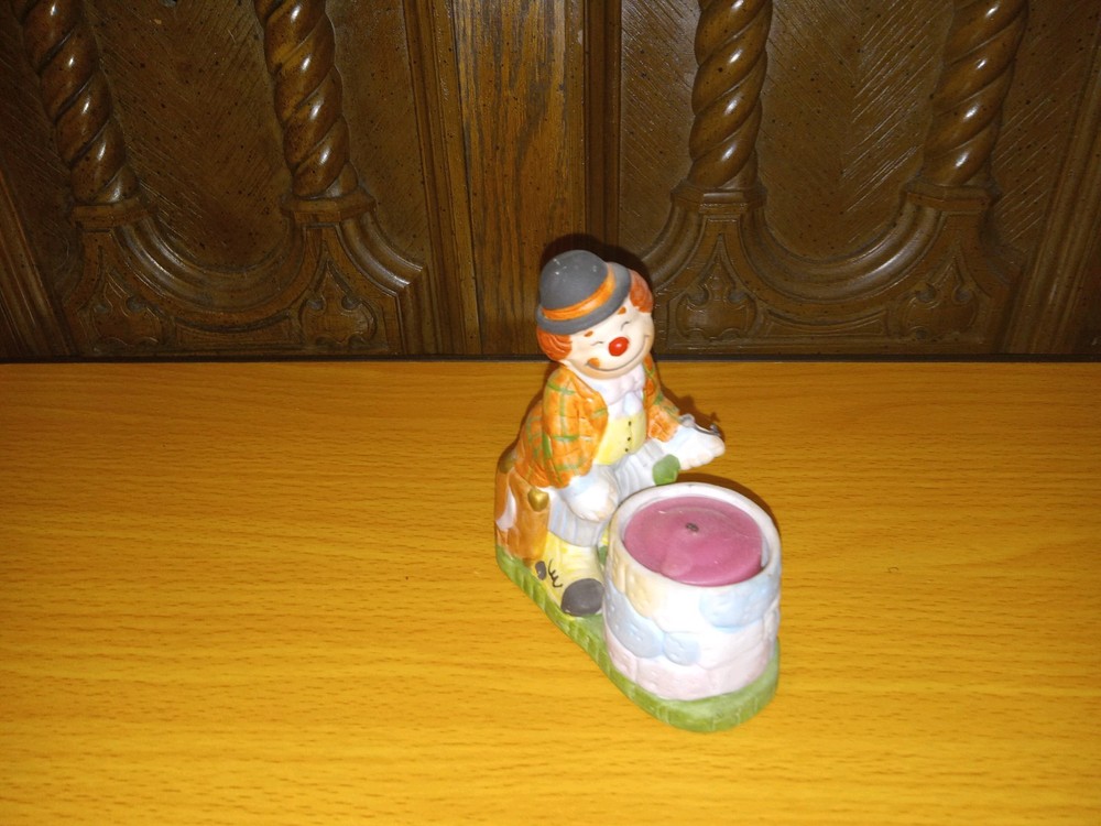 Vintage Little Luvkins Jasco Collectible  Porcelain Candle Holder 1970s Hobo