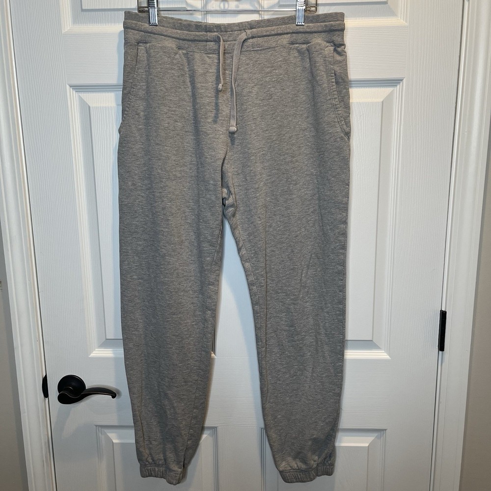 American Giant Mens Classic Sweatpants Size L Large Gray Joggers Pocket USA Made