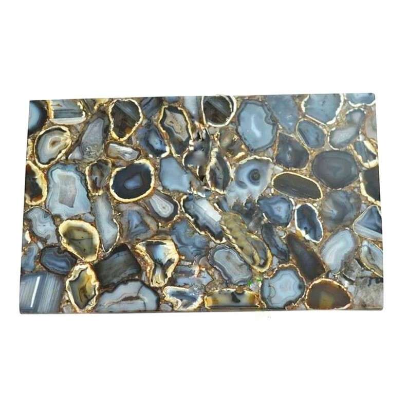 36x24 Wild Agate Stone Console Dining Table or Countertop