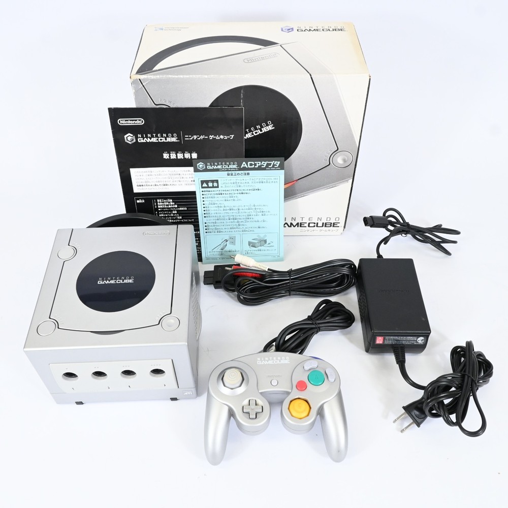 Nintendo GameCube Console DOL-001 Silver Boxed Controller Tested Working