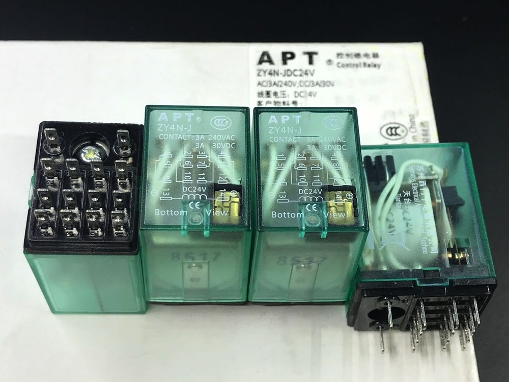 New ZY4N-J DC24V Intermediate Relay 3A 24VDC 14 Pin x 1pc #F22