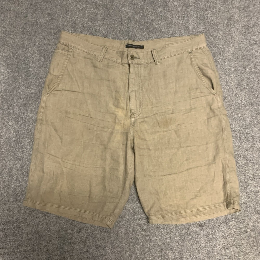 John Varvatos USA Shorts Mens 36 Pockets 100% Linen