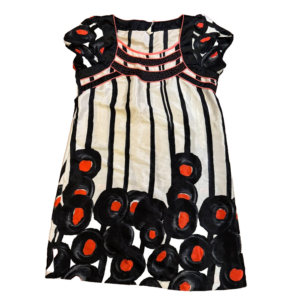 VTG Tsumori Chisato Top Womens Size L White Black Red Designer Blouse Japan Art