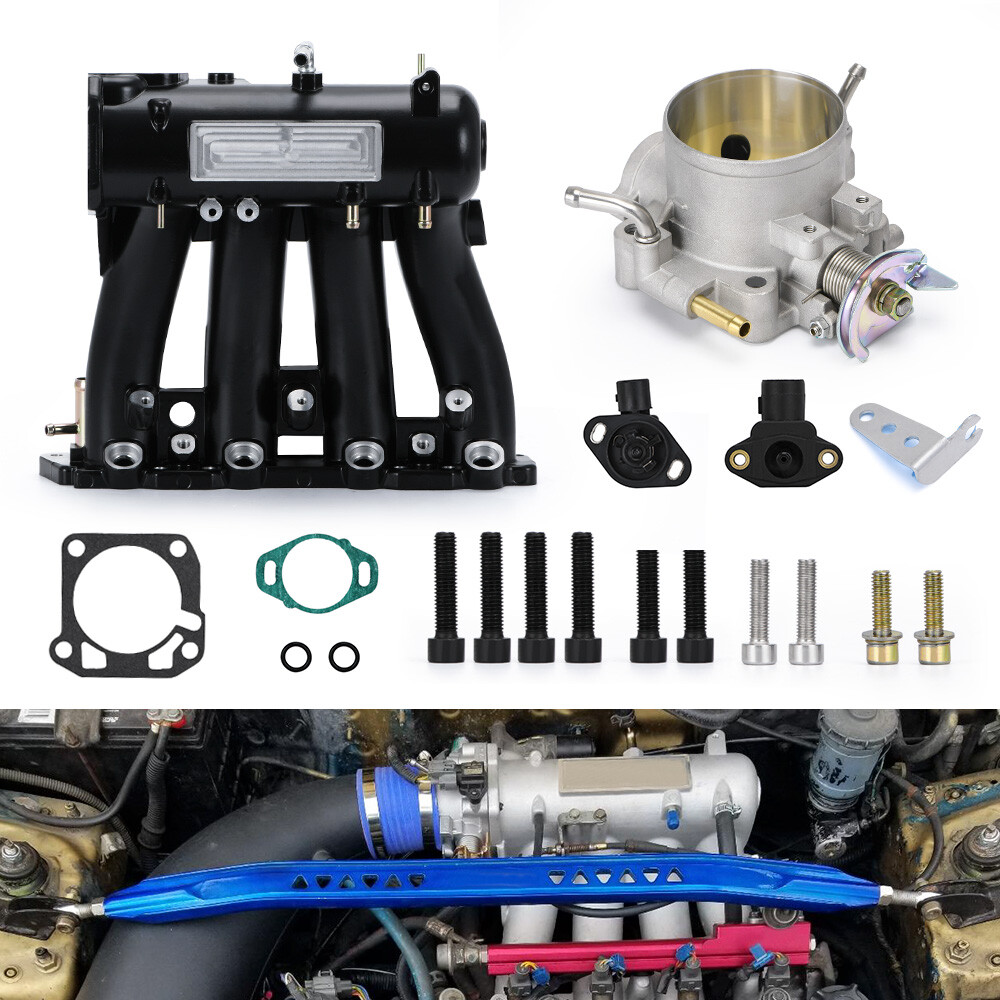 High-Performance Intake Manifold & Throttle Body for 88-00 Civic CRX Del Sol D15 D16 Engines
