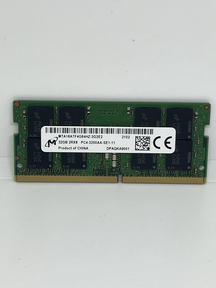 Micron DDR4 SDRAM SO-DIMM 32GB (1x32GB) PC4-3200AA 260-Pin Laptop RAM