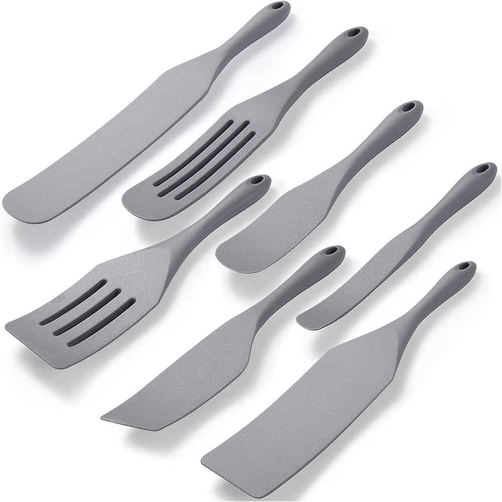 Silicone Spurtle Set, Silicone Spatula Set, Heat Resistant Cooking Utensil for N