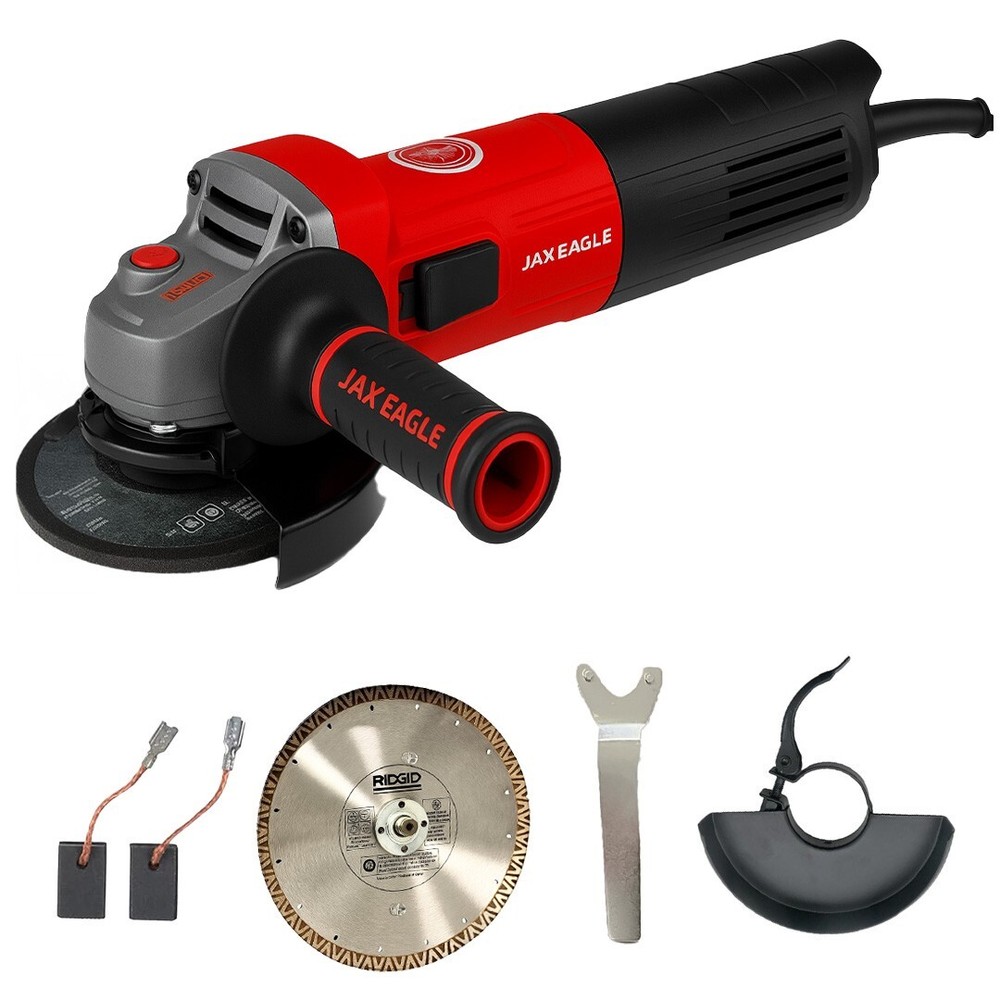 Jax Eagle AG900R 4.5 Inch 900W Heavy Duty Angle Grinder 110V 8A 11,000 RPM Corded Power Tool