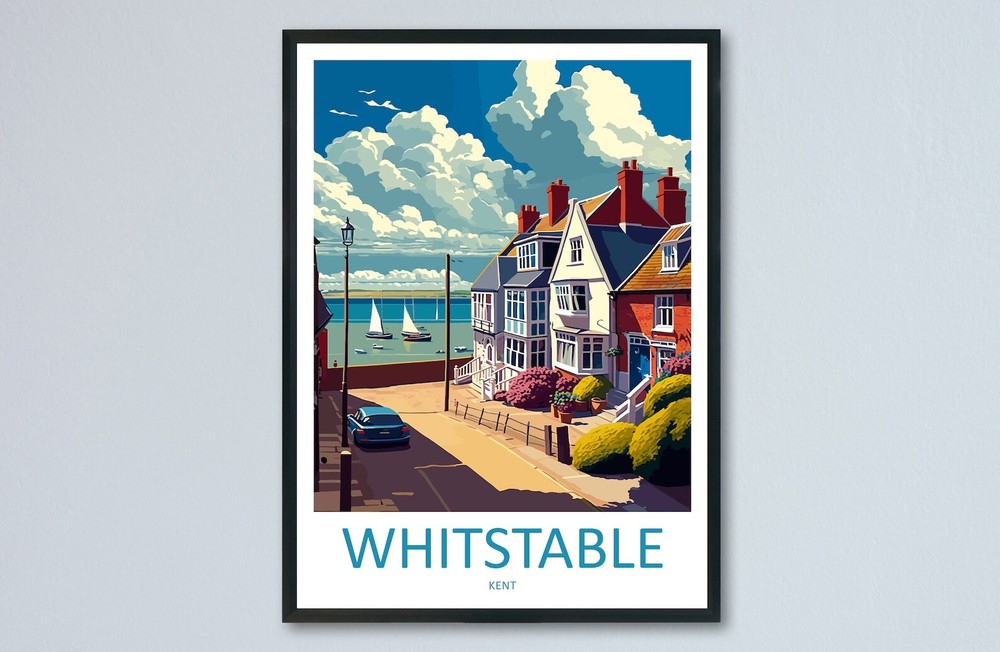 Whitstable Travel Print Wall Art Whitstable Wall Hanging Home Dcor Whitstable