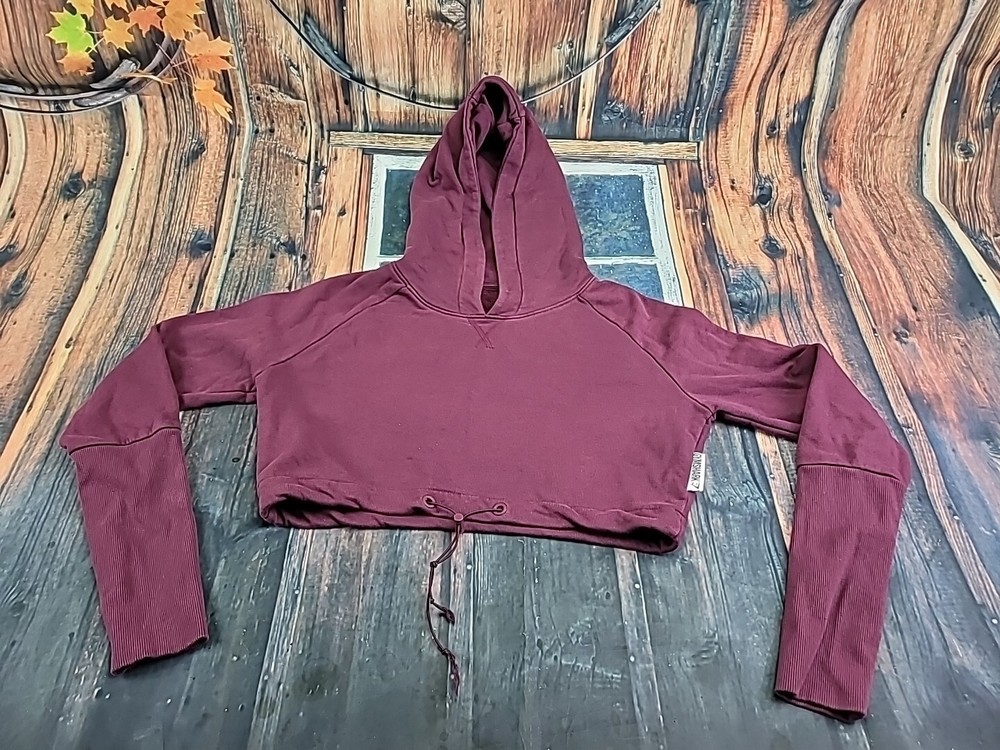 Gymshark Hoodie Women   Crop Cropped Hooded Sweatshirt Pullover Gym Size M (A)