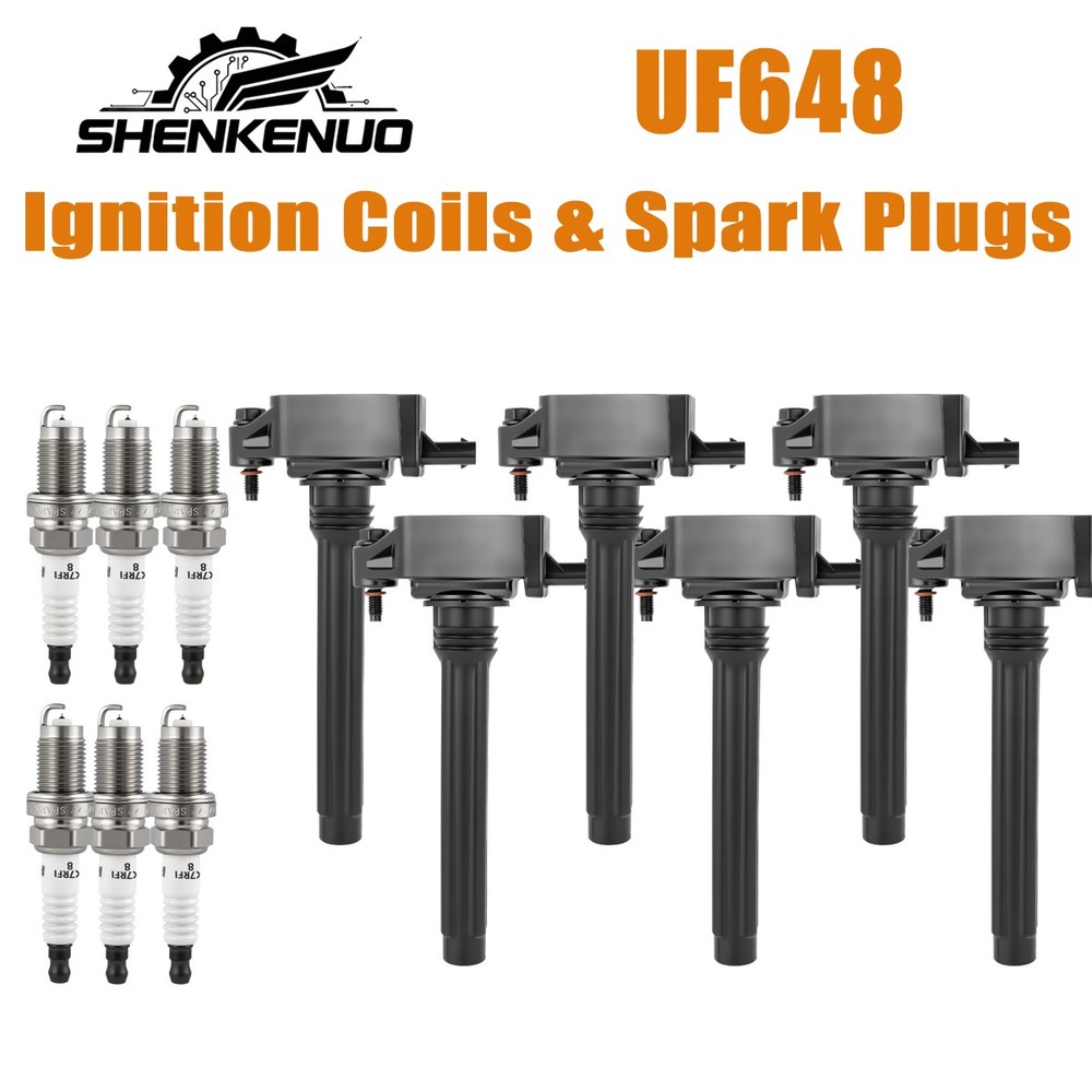 FOR RAM 1500 Classic 3.6L V6 2019-2020 6pcs Ignition Coil & Spark Plug Kit