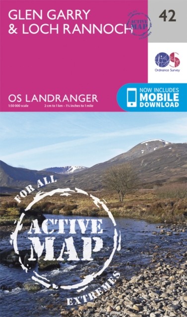 Glen Garry  Loch Rannoch Map  Weatherproof  Loch Ericht   by Ordnance Survey