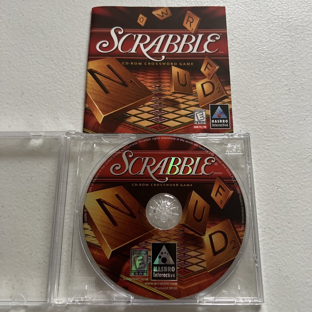 Hasbro Scrabble CD-ROM Crossword Game (1999, PC) w/ Manual