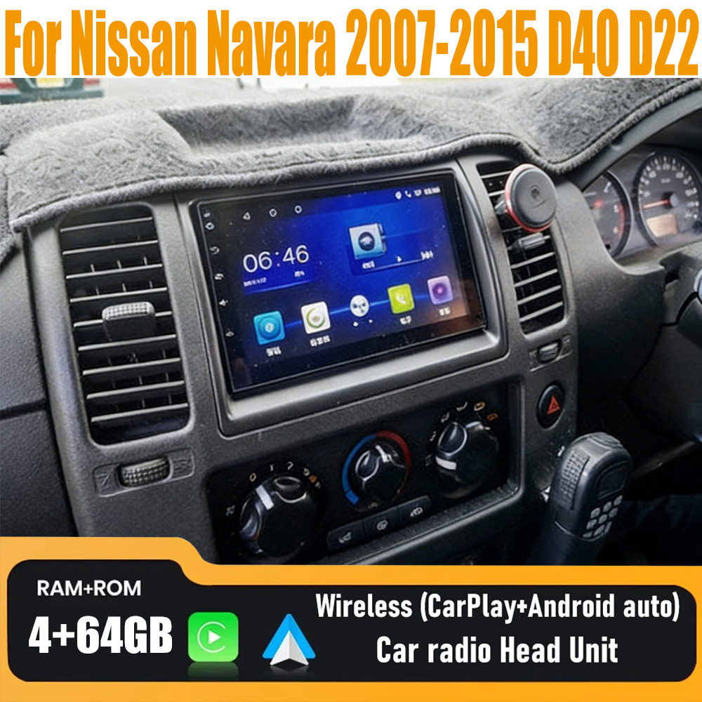 7''Wireless Carplay Android Auto Ridio Head Unit For Nissan Navara 2007-2015 D40