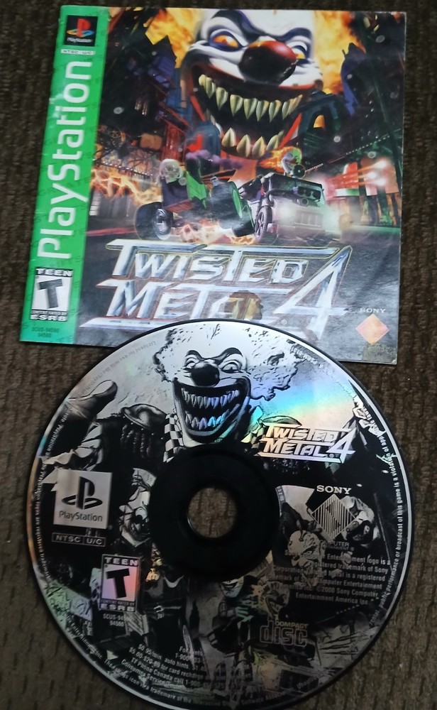 Twisted Metal 4 (PlayStation 1 PS1) DISC AND MANUAL ONLY