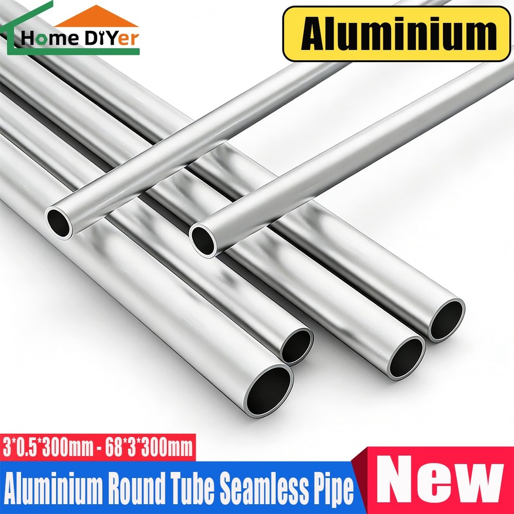 Aluminium Round Tube Seamless Pipe OD 3mm-70mm Thickness 0.5mm-3mm Length 300mm
