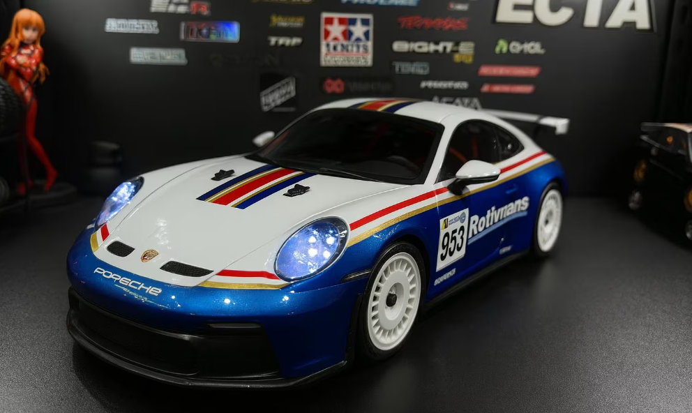 🏁 Tamiya Porsche 911 GT3 (992) RTR — 1/10 RC Touring Car with LED Lights