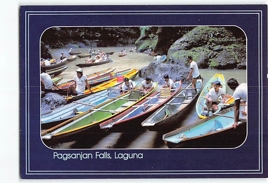Postcard Pagsanjan Falls Bancas Laguna Philippines