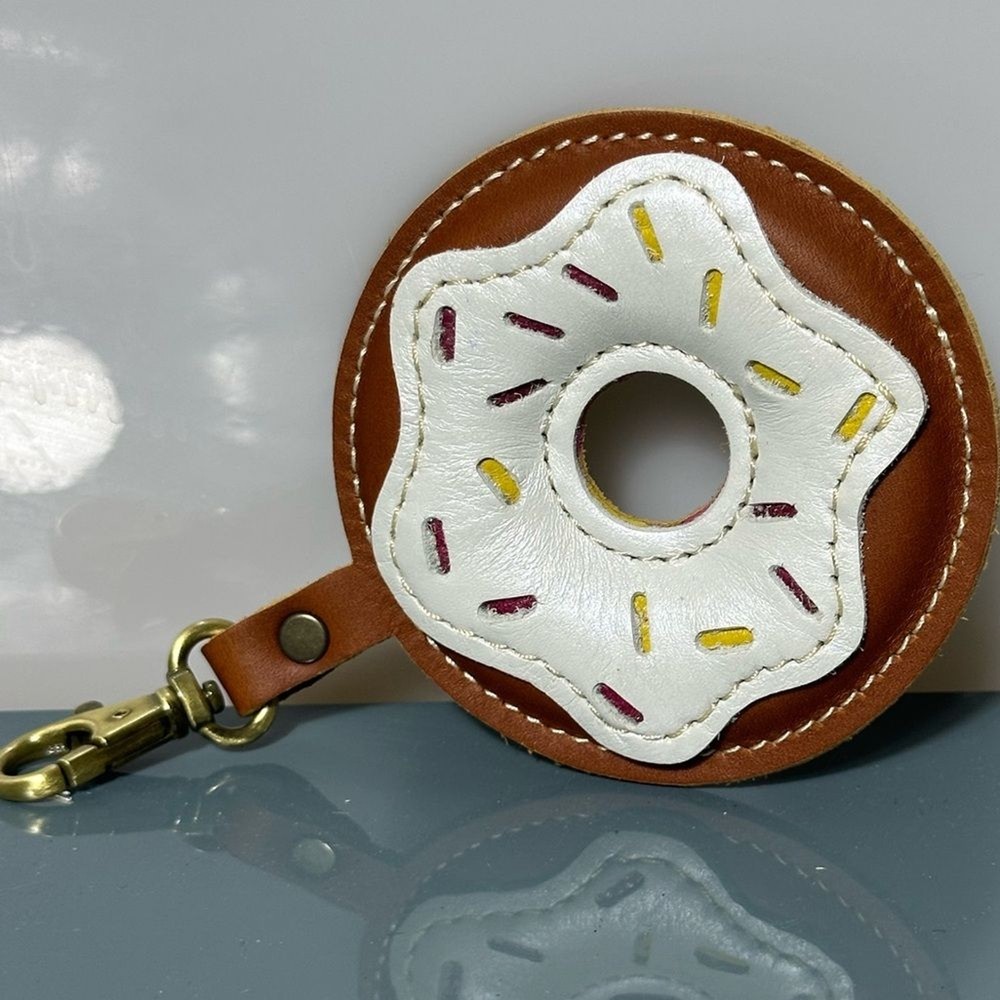 Whimsical Brown White Donut Bag Charm Accessory Sold Out Online