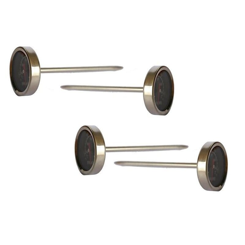 Megamaster 4-Pack Dial Meat Thermometers in Silver  