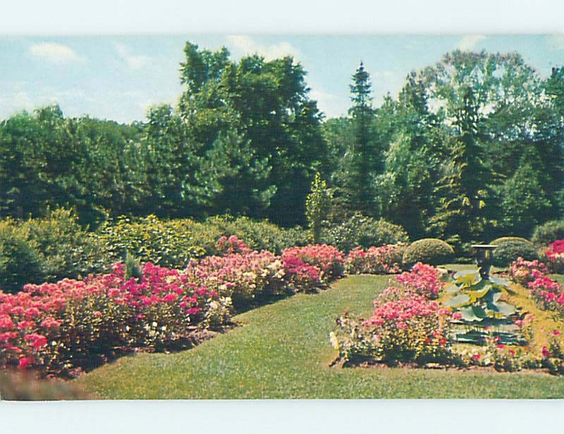 Unused Pre-1980 GARDEN SCENE Michigan City Indiana IN F0228
