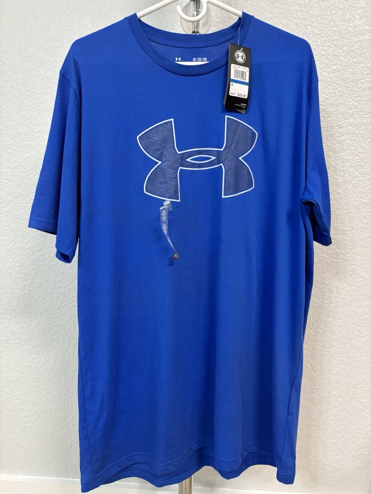 Under Armour HeatGear Men’s Loose Fit Logo SS T-Shirt Blue XLT