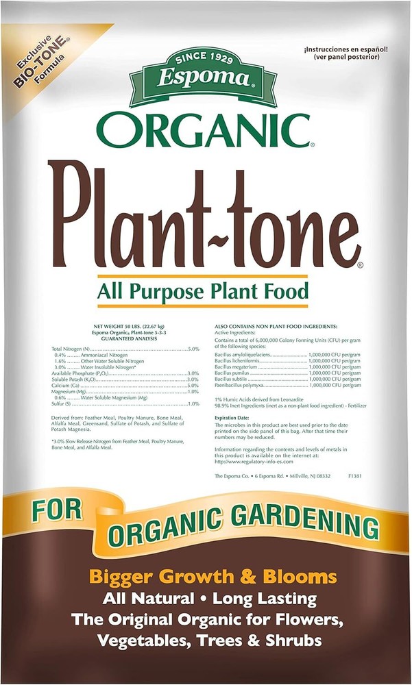 Esboma Organic Plant tone 5-3-3 Natural organic universal plant food;50pound bag
