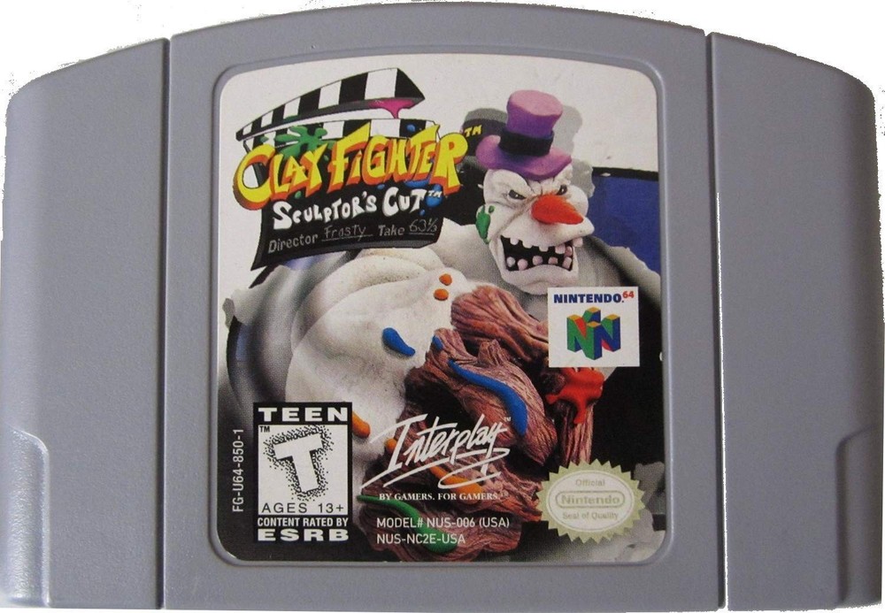 Clay Fighter Sculptor’s Cut for Nintendo 64 N64 – Retro Fighting Game Cartridge