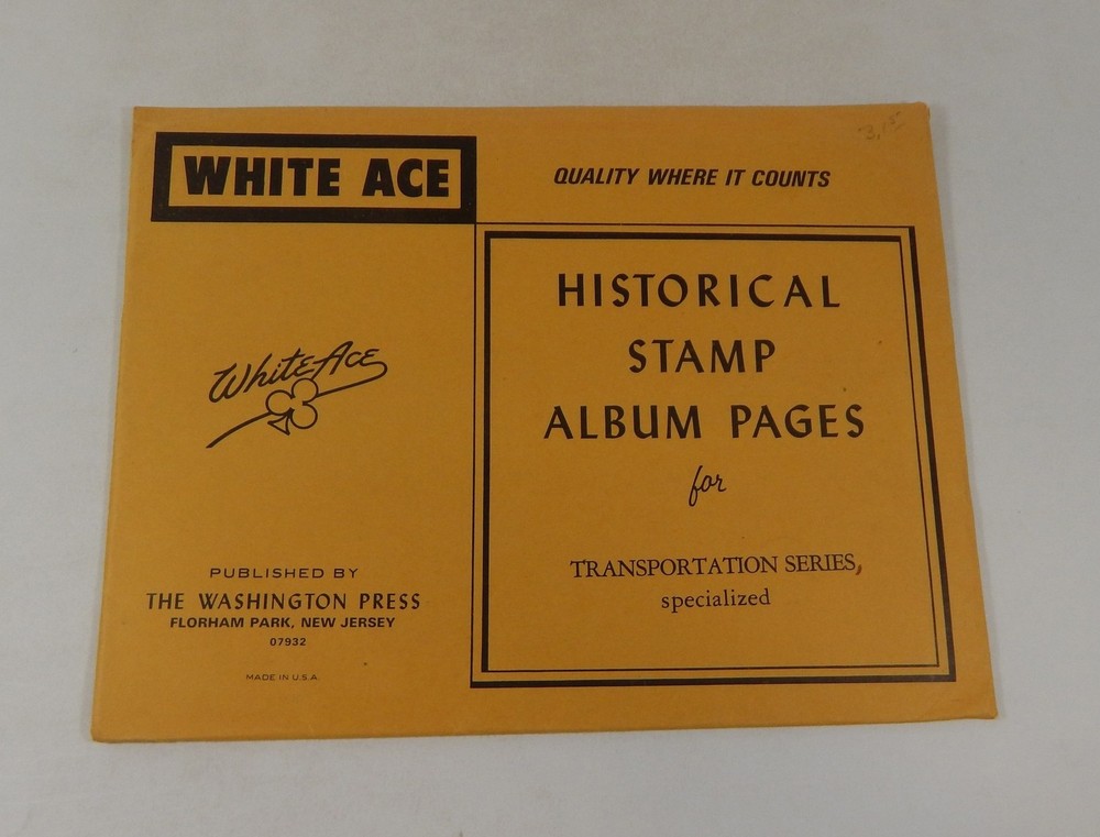 White Ace Transportation Series 1981-85 Stamp Album Pages Specialized