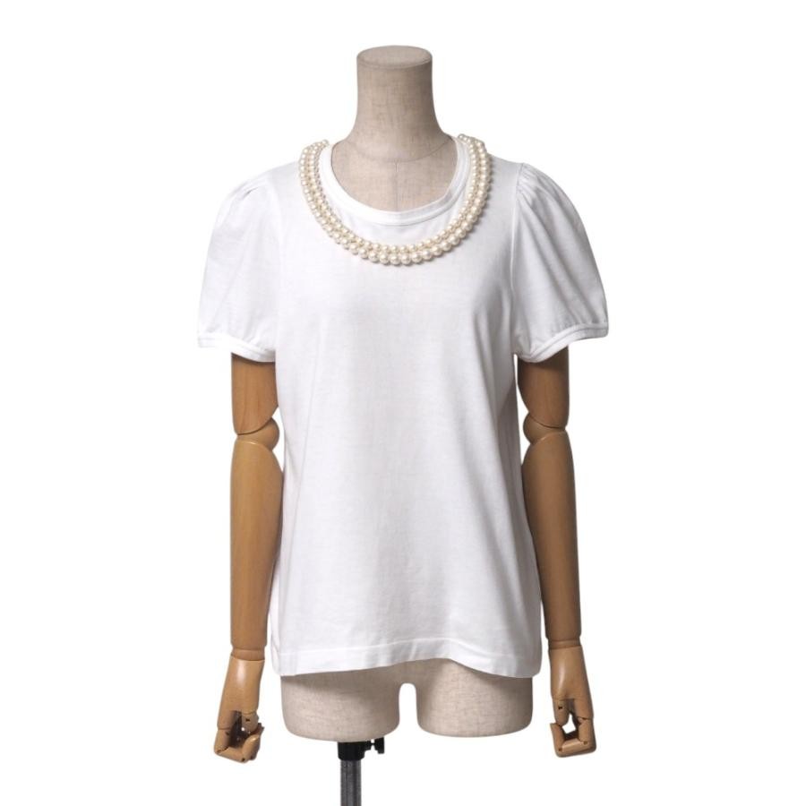 COMME des GARCONS Robe de Chambre AD2000 Short Sleeve T-Shirt Pearl Decor Used